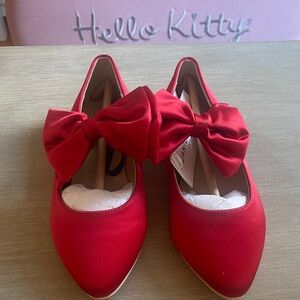 Janie and Jack Red Dress Shoes with Bow